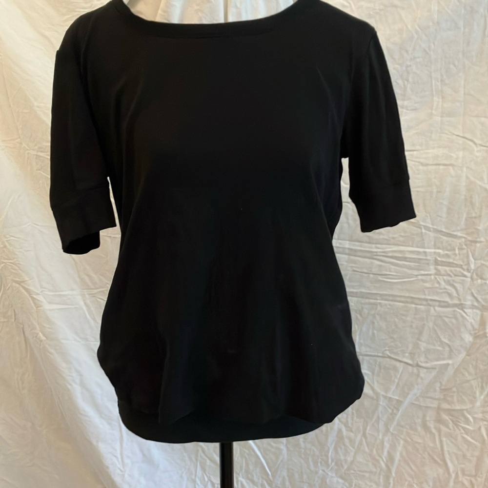 Jones New York Black Fitted T-Shirt